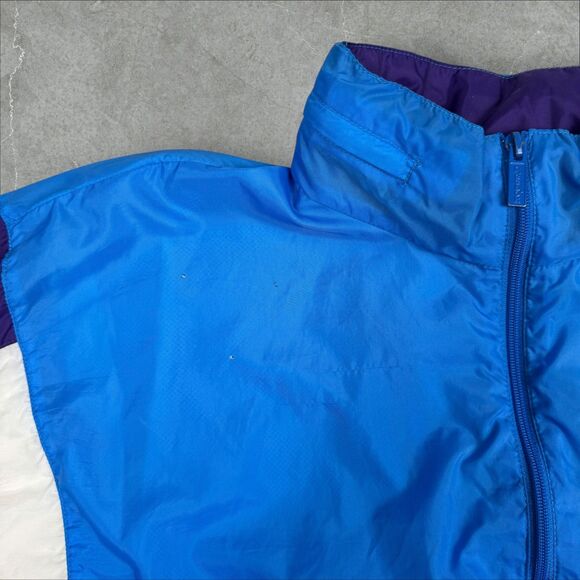 Vintage 80's Reebok Sport Blue, Purple and White Color Block Windbreaker - Large - Picture 5 of 10